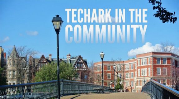TechArk in the Community Norfolk Virginia bridge and buildings