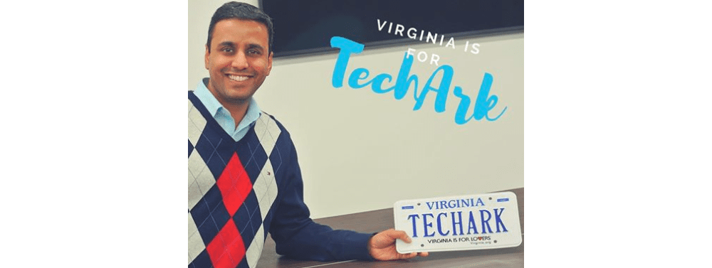 TechArk CEO with license plate